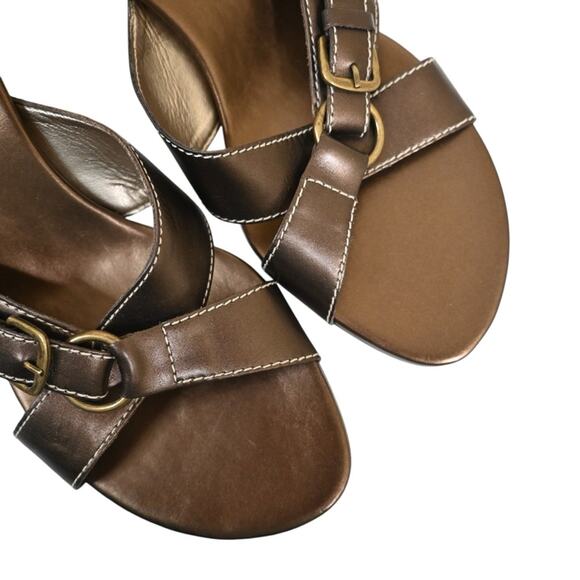 Antonio Melani Womens 9M Perrif II Heeled Leather Sandal - Picture 7 of 10